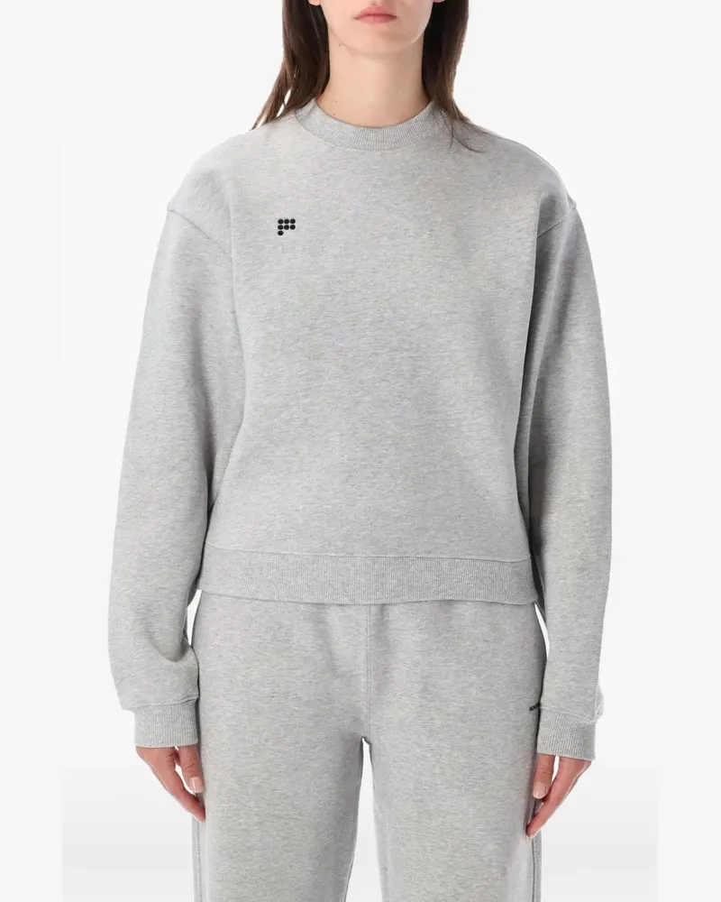 PANGAIA logo-print mélange-effect sweatshirt - Grau Grau