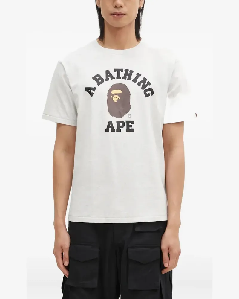 BAPE College' T-Shirt - Grau Grau