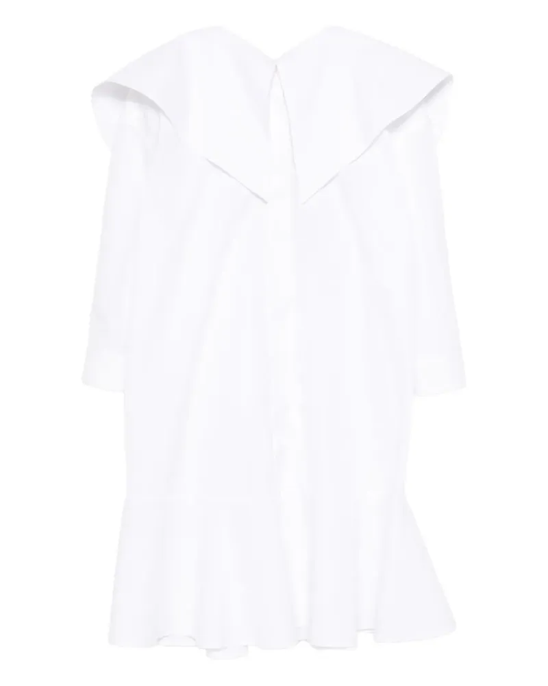 Viktor & Rolf Midi-Hemdkleid mit Rüschen - Weiß Weiß