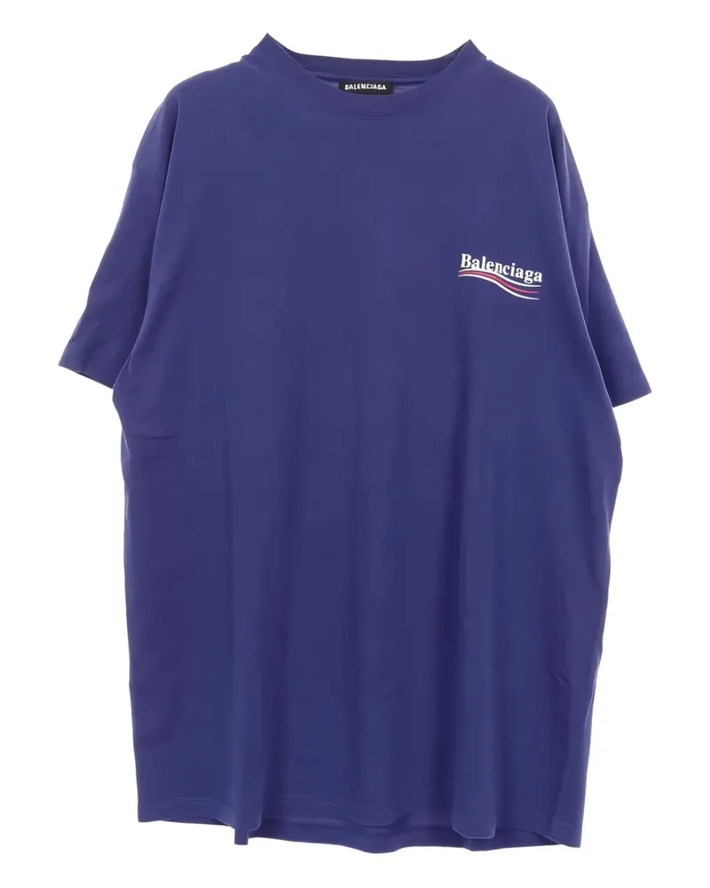 Balenciaga 2010s T-Shirt mit Logo-Print - Violett Violett