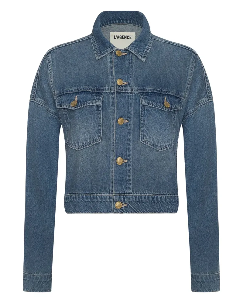 L'Agence Vianney hi-lo buttoned jacket - Blau Blau
