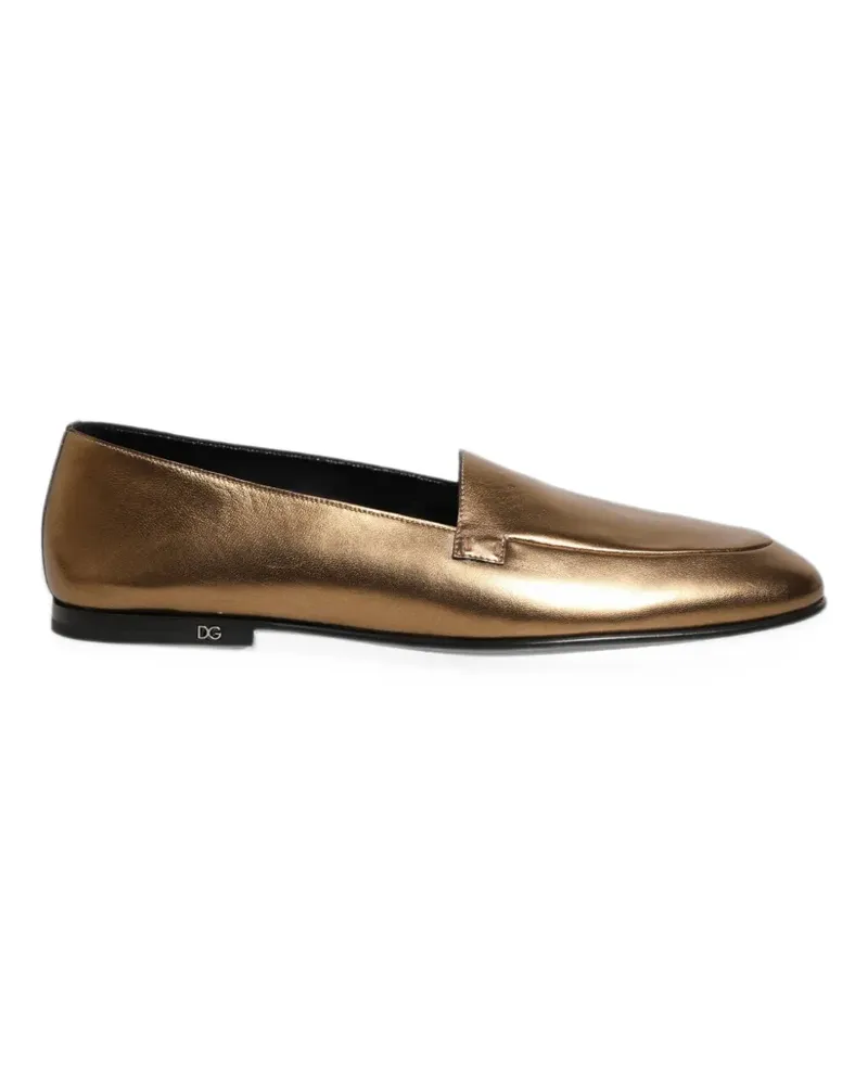 Dolce & Gabbana Loafer mit DG-Logo - Gold Gold