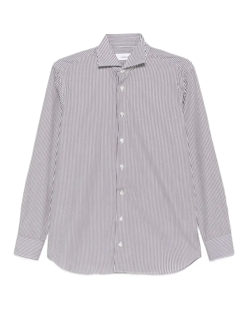 LARDINI Gestreiftes Hemd - Weiß Weiß