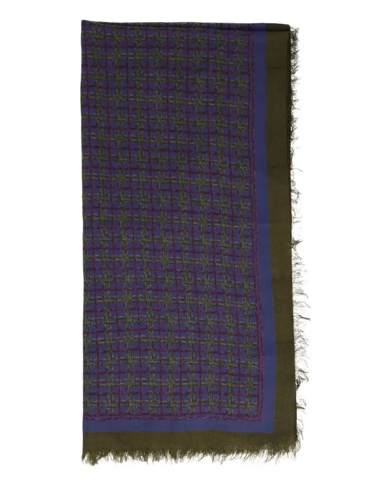 Mila Schön Schal aus Leinen - Blau Blau
