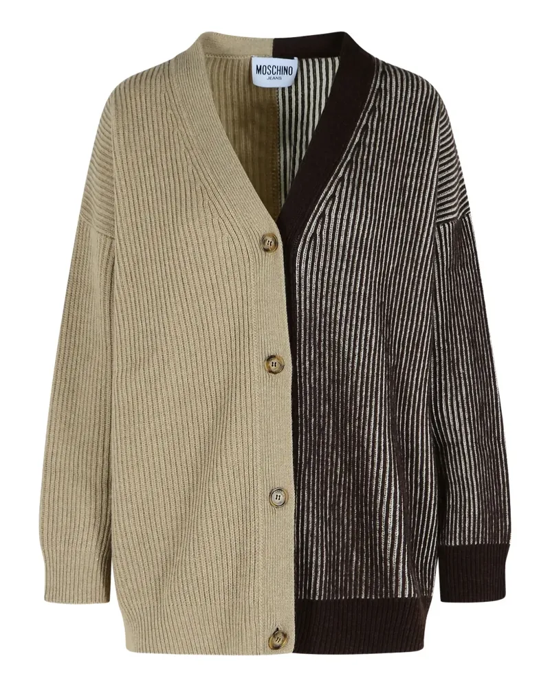 Moschino Zweifarbiger Cardigan - Braun Braun