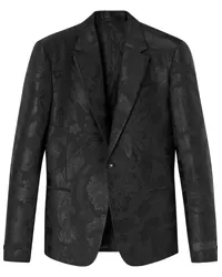 Versace Einreihiges Sakko aus Barocco-Jacquard Schwarz