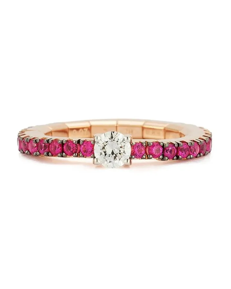 Roberto Demeglio 18kt Rotgoldring mit Diamanten - Rosa Rosa