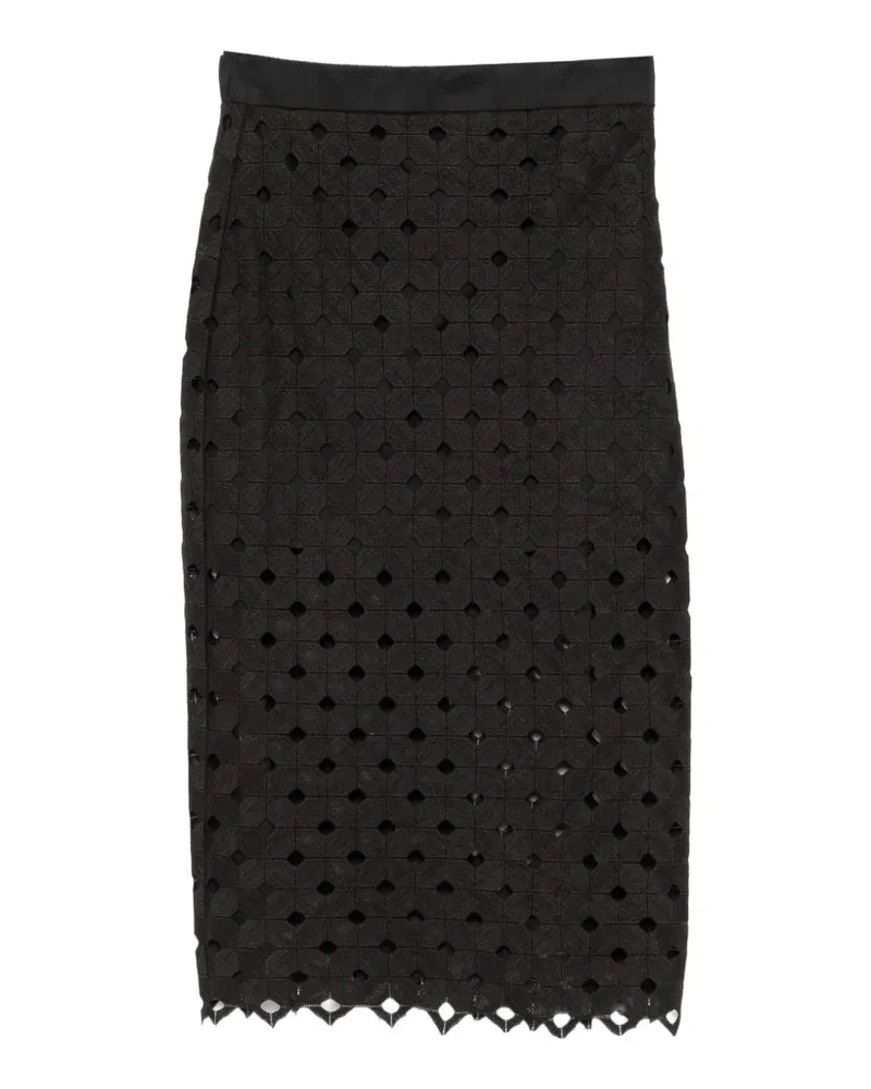Max Mara Bchzorro scalloped midi skirt - Schwarz Schwarz
