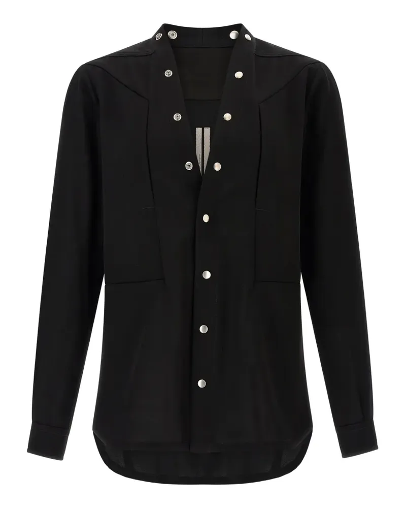 Rick Owens Larry Fogpocket Hemd - Schwarz Schwarz