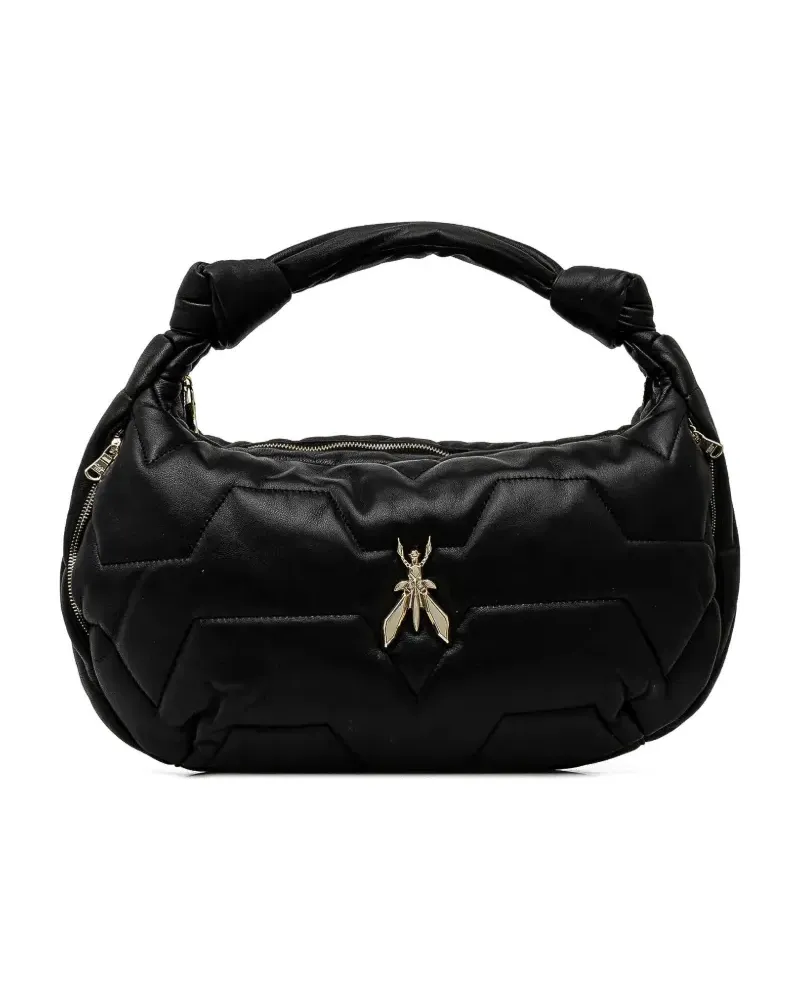 Patrizia Pepe Gesteppte Tote Bag mit Fly-Schild - Schwarz Schwarz