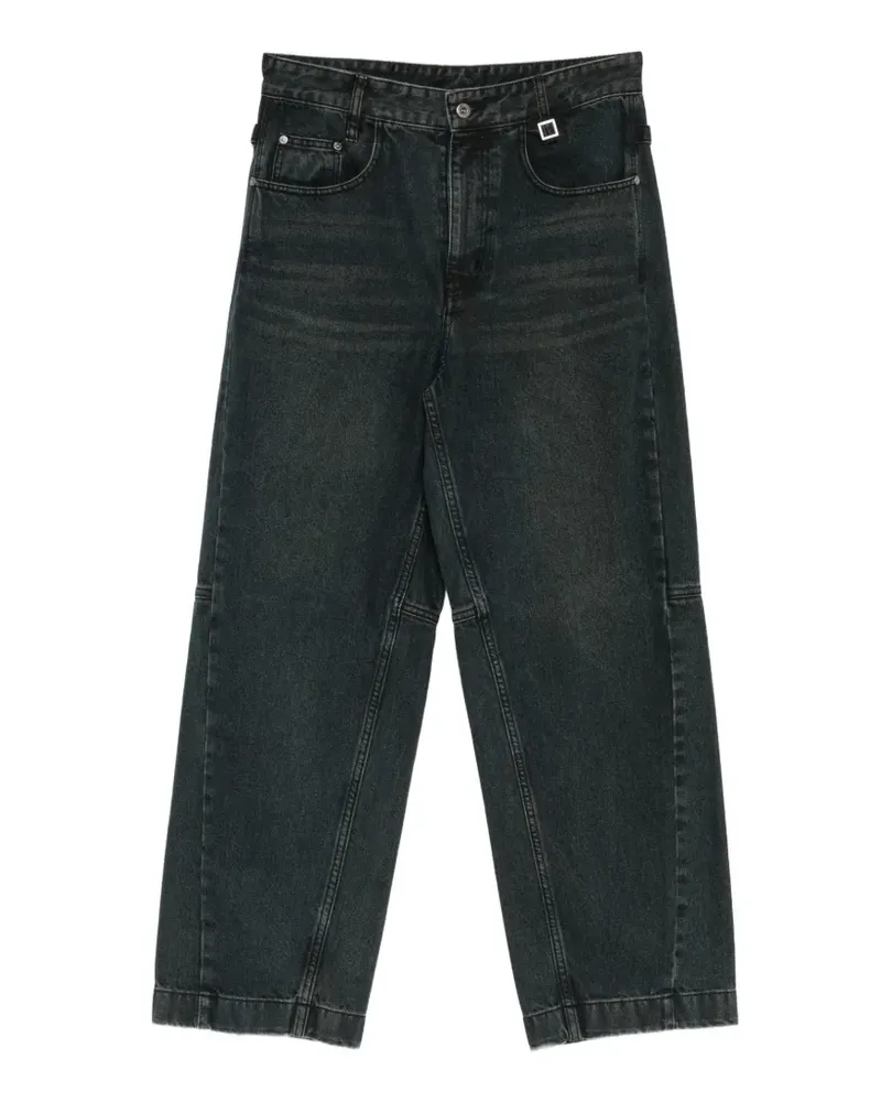 Wooyoungmi Barrel-Leg-Jeans in Waschung - Blau Blau