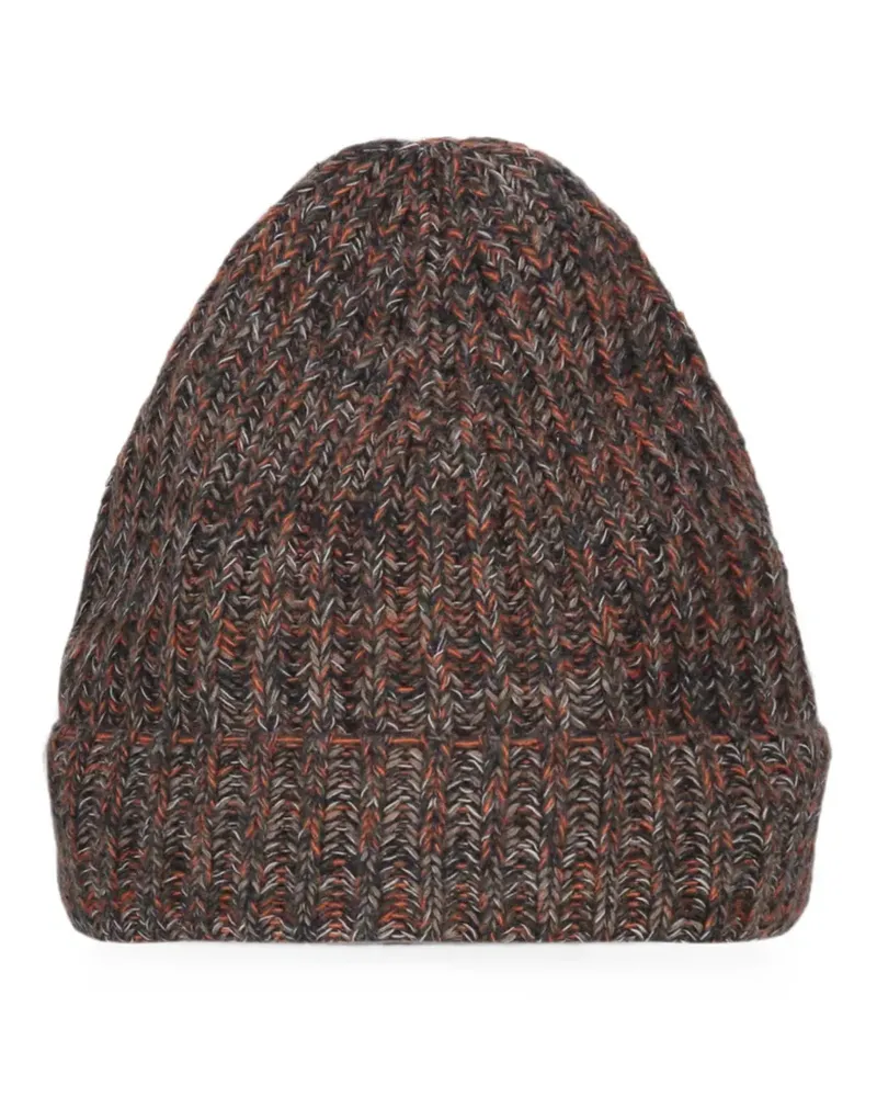 Malo ribbed-knit cashmere beanie hat - Braun Braun