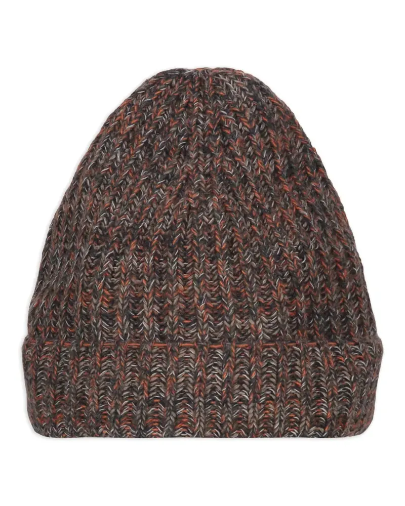 Malo ribbed-knit cashmere beanie hat - Braun Braun