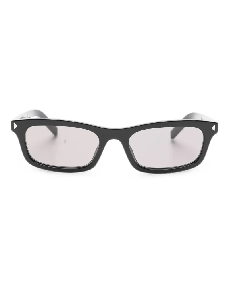 Prada Sonnenbrille mit eckigem Gestell - Schwarz Schwarz