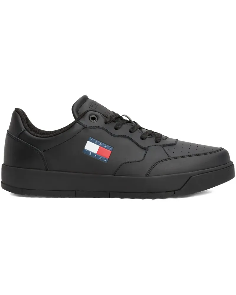 Tommy Hilfiger Sneakers mit Logo-Patch - Schwarz Schwarz