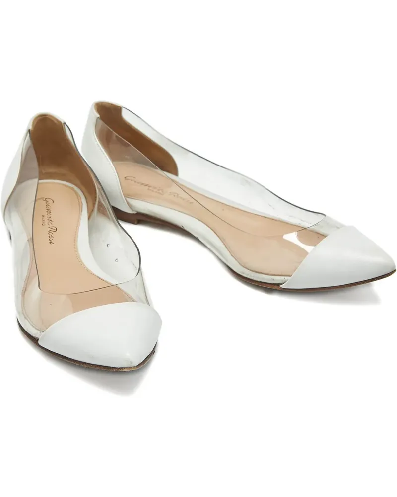 Gianvito Rossi pointed-toe ballet flats - Weiß Weiß