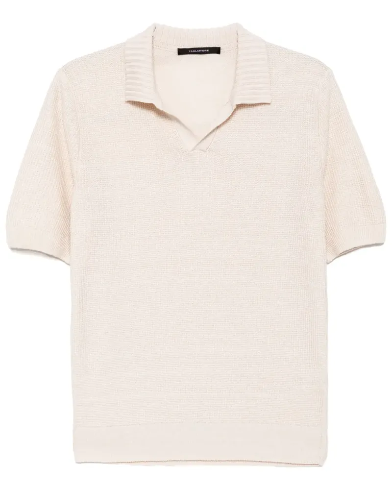 Tagliatore Gestricktes Poloshirt - Nude Nude
