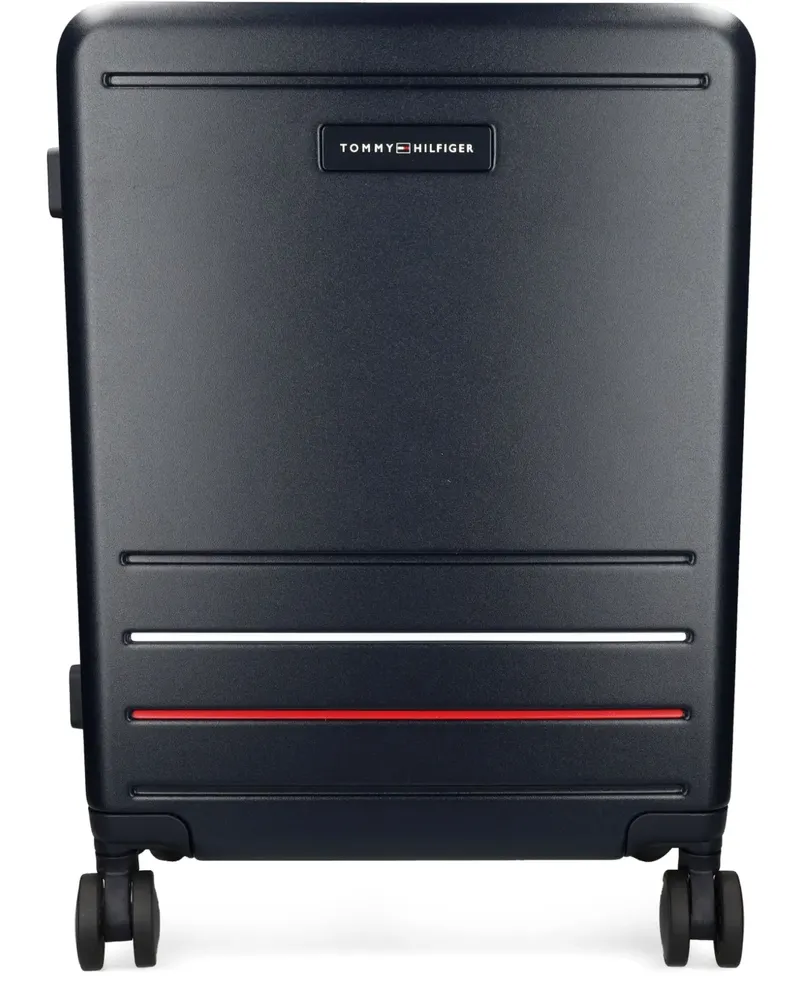 Tommy Hilfiger Hardcover-Reisetasche mit Logo-Detail - Blau Blau