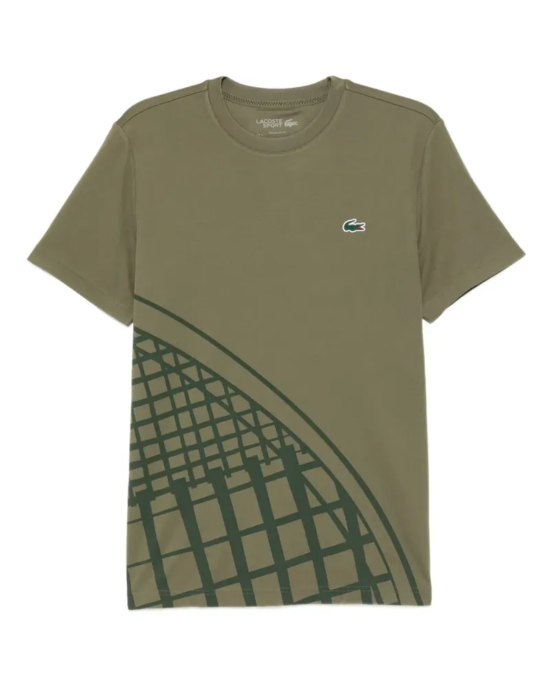 Lacoste T-Shirt mit Logo-Stickerei - Grün Grün