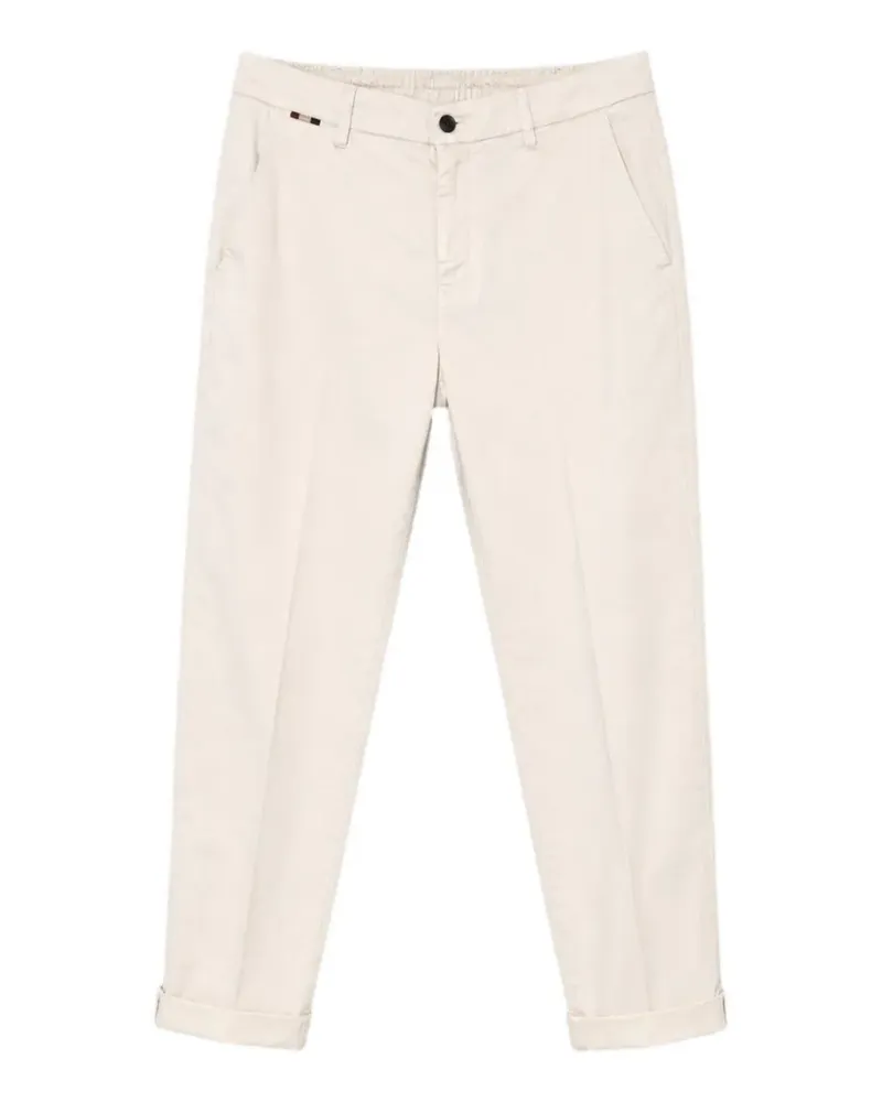 Mason's elasticated-waistband turn-up trousers - Nude Nude