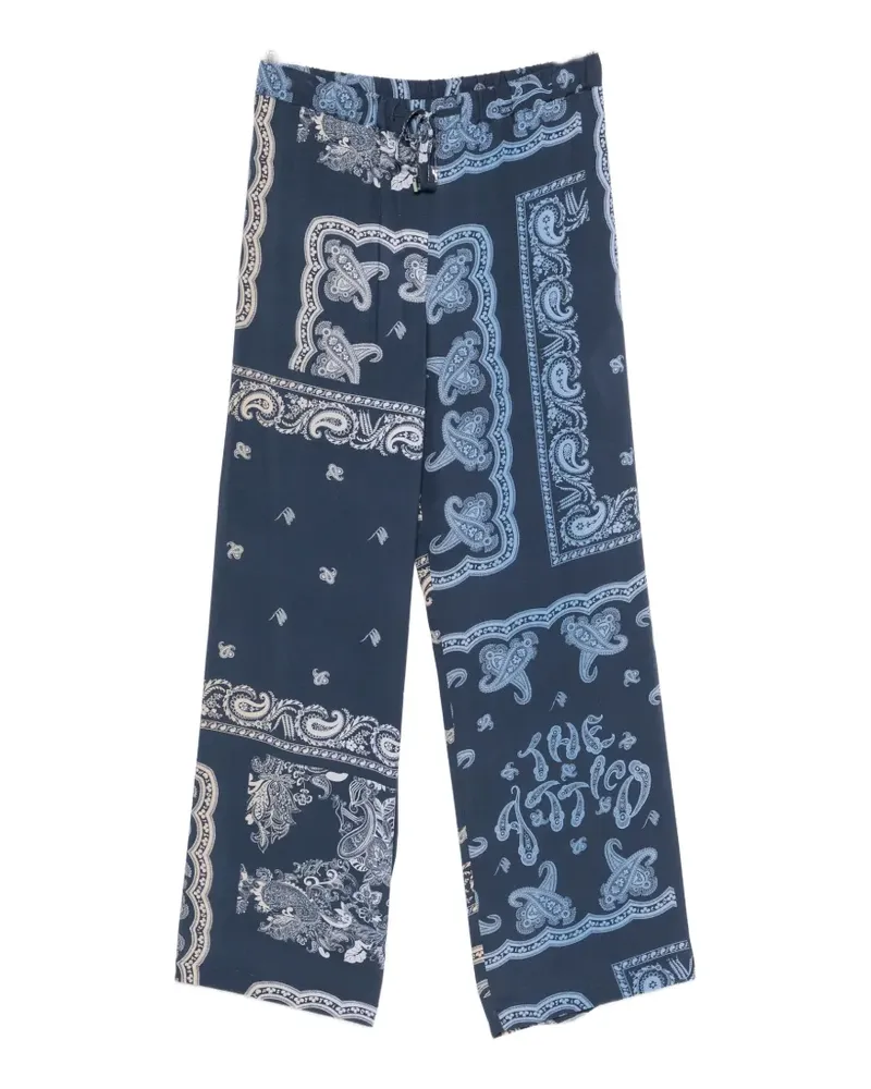 ATTICO paisley drawstring trousers - Blau Blau