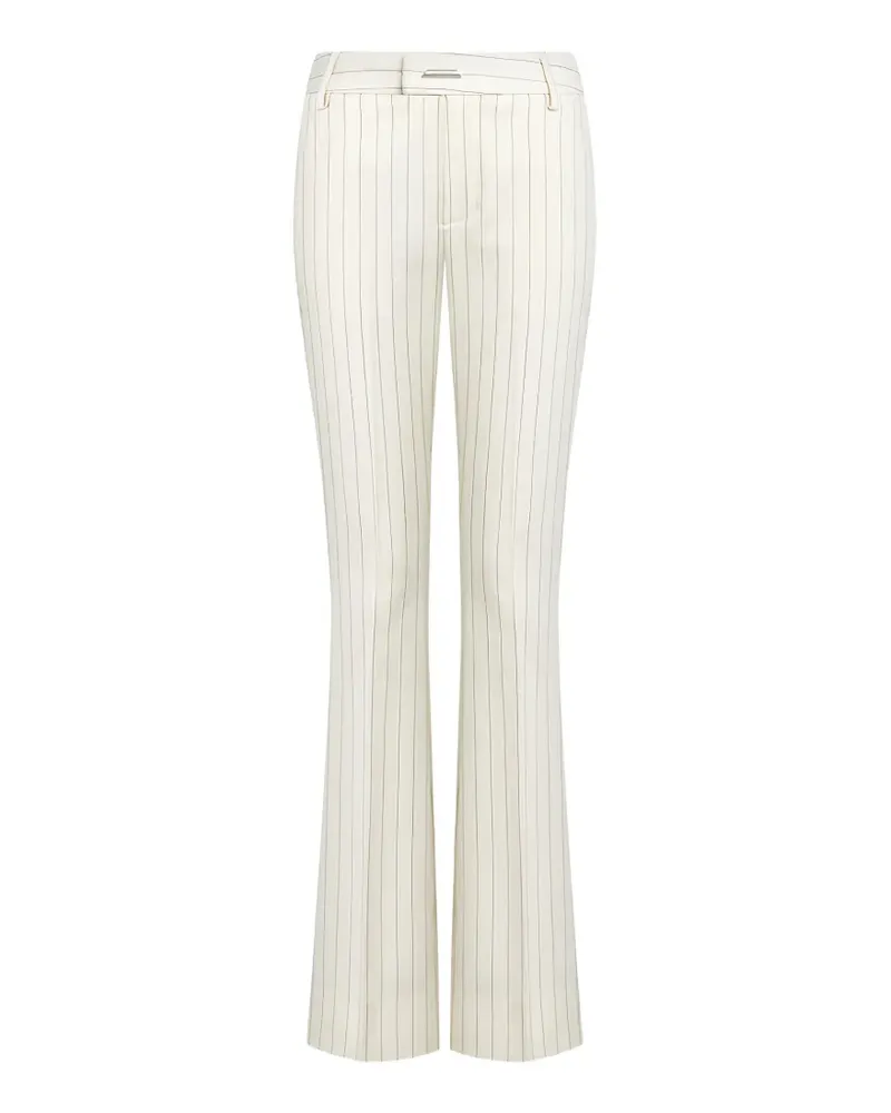 Dondup pinstriped flared trousers - Weiß Weiß