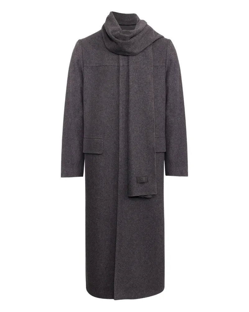 Maison Margiela Langer Mantel mit Schaldetail - Grau Grau