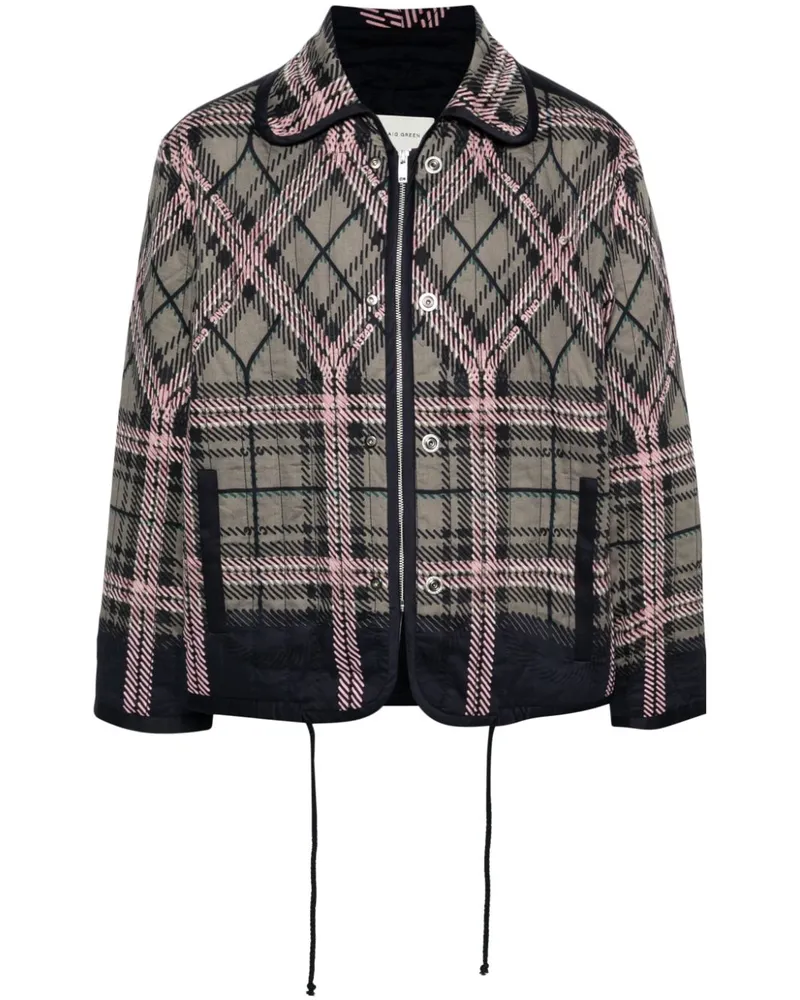 Craig Green Karierte Jacke - Schwarz Schwarz