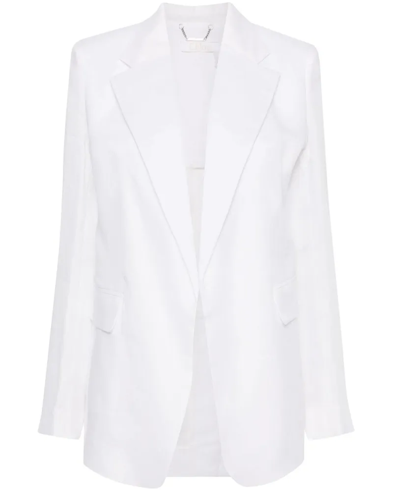 Chloé Offener Ramie-Blazer - Weiß Weiß