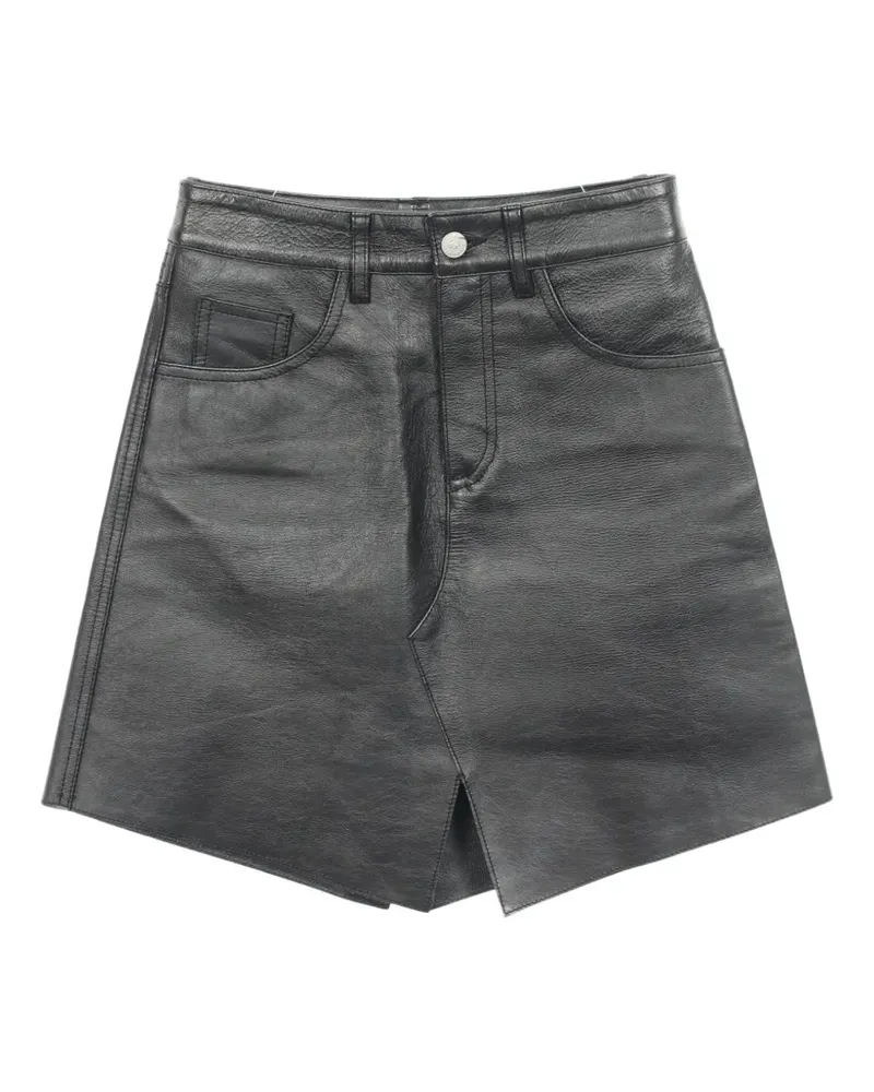 Maison Margiela 2010s Lederrock - Schwarz Schwarz