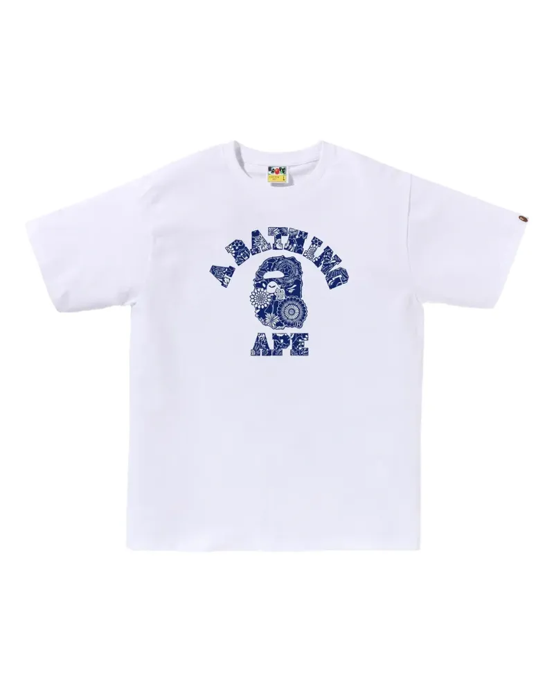 BAPE T-Shirt mit grafischem Print - Weiß Weiß