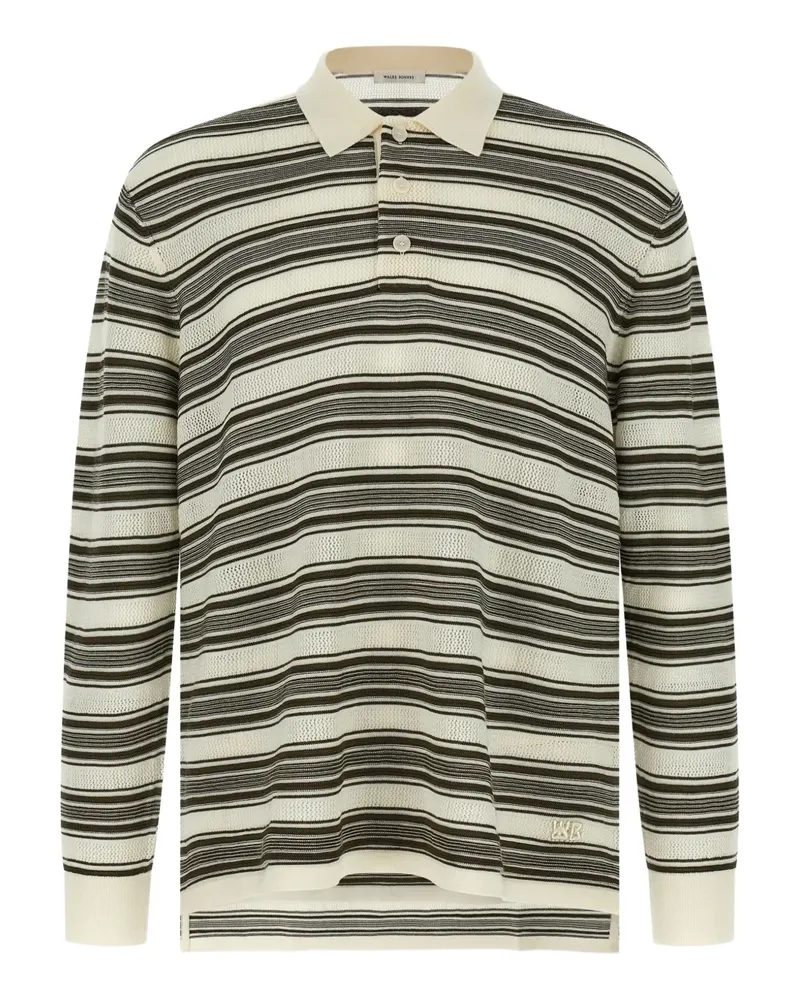 Wales Bonner Gestreiftes Samuel Poloshirt - Nude Nude