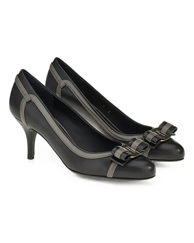 Ferragamo Pumps mit Vara-Schleife - Schwarz Schwarz