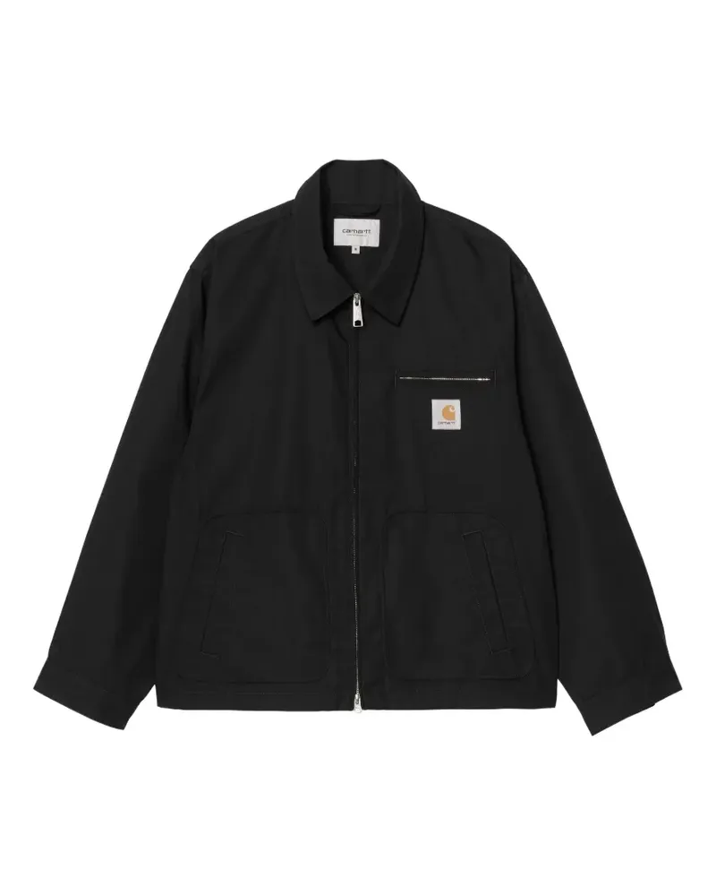 Carhartt WIP Postal Hemdjacke mit Brusttasche - Schwarz Schwarz