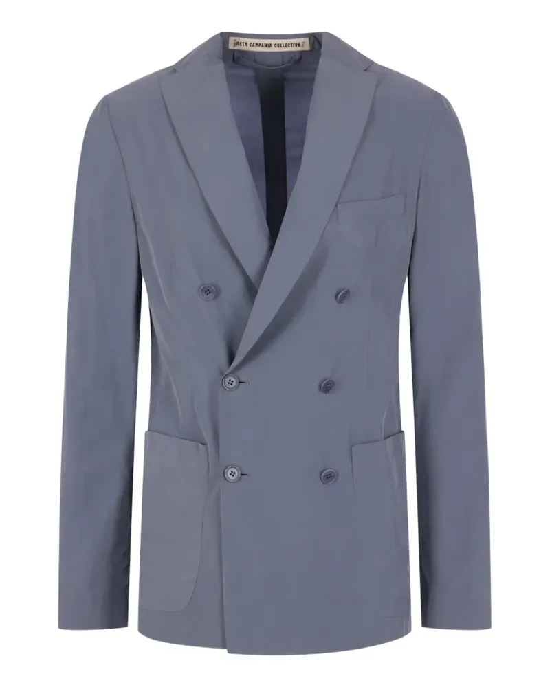 Meta Campania Collective double-breasted silk blazer - Blau Blau