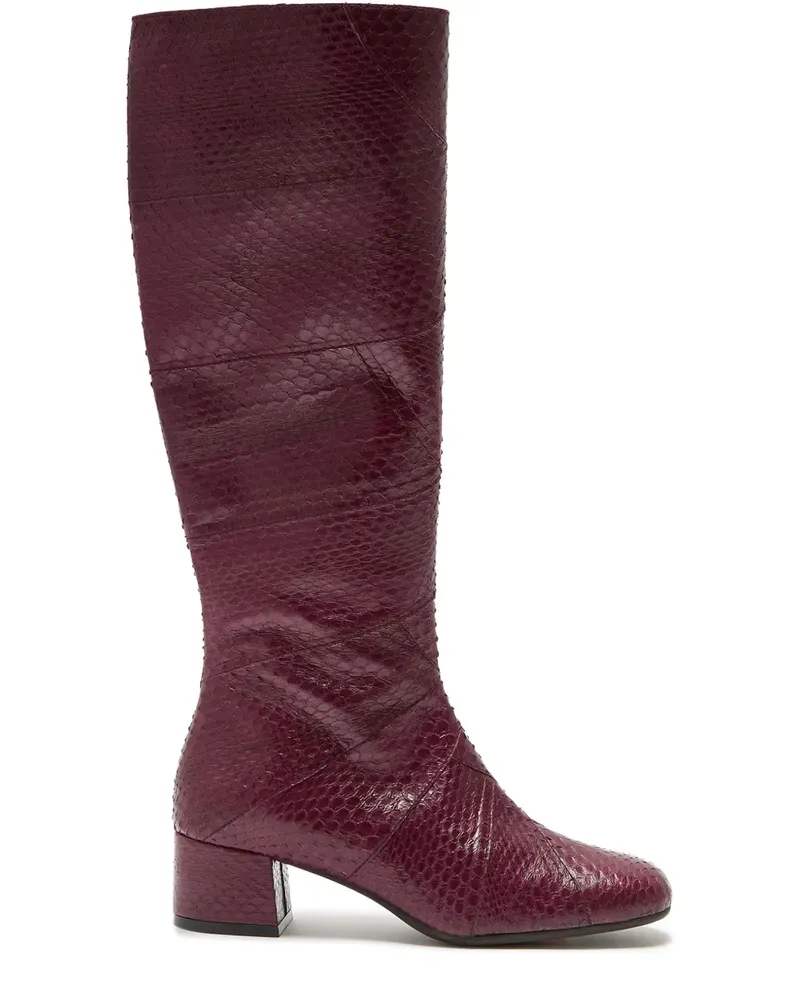 Maliparmi Stiefel mit Schlangen-Effekt - Rot Rot
