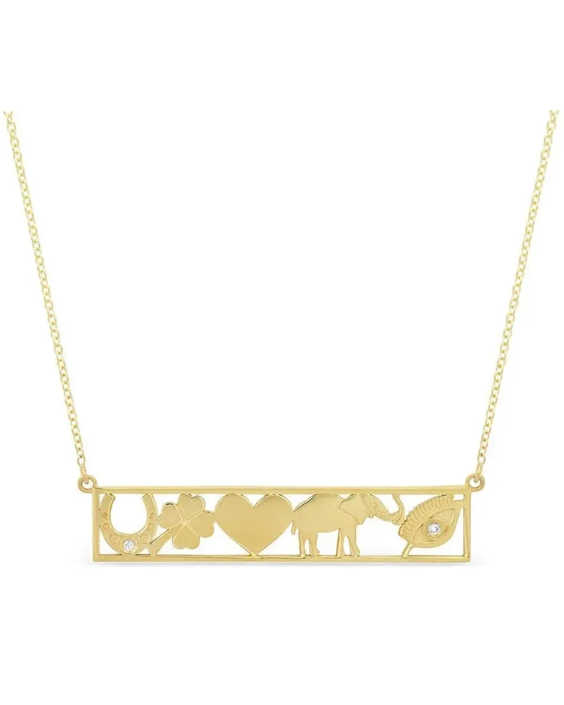 Jennifer Meyer Good Luck Halskette mit Diamanten - Gold Gold