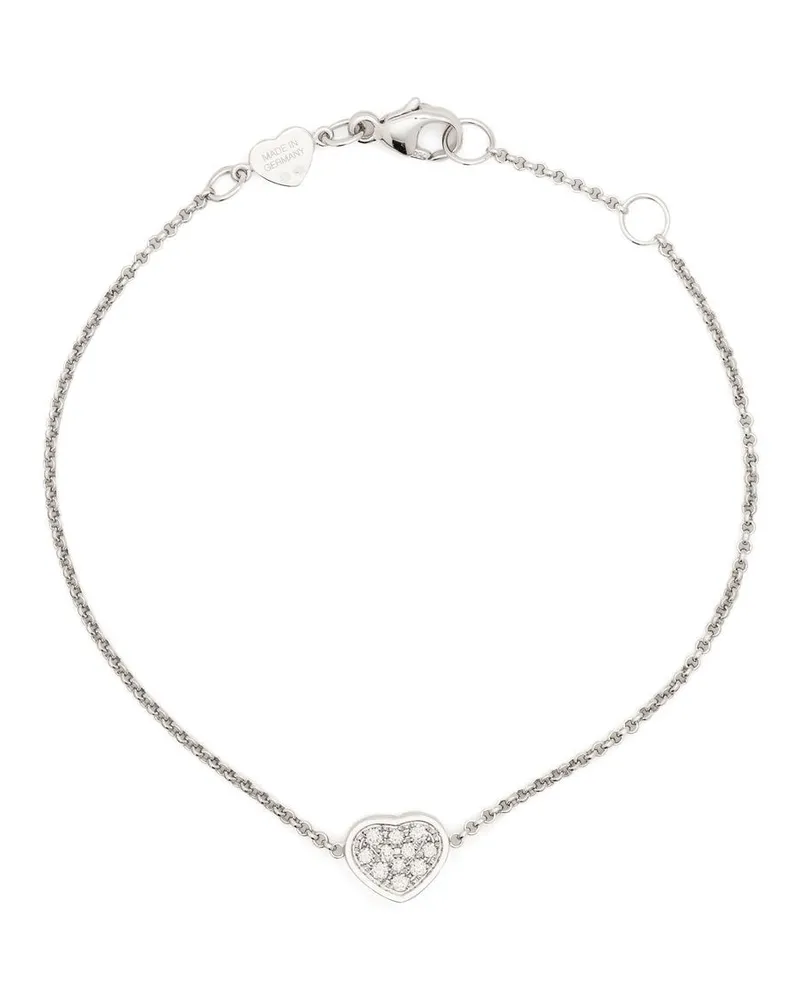 Chopard 18kt My Happy Heart Weißgoldarmband mit Diamant - Silber Silber