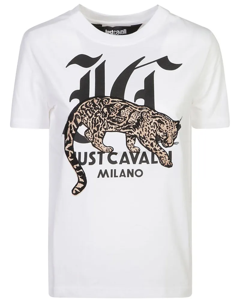 Just Cavalli T-Shirt mit Logo - Weiß Weiß