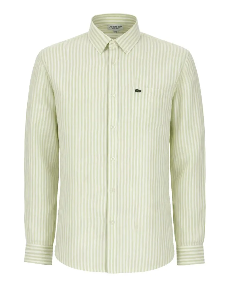 Lacoste striped linen shirt - Grün Grün