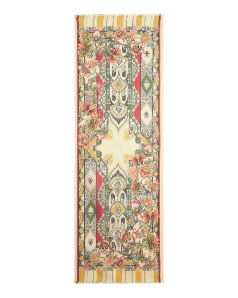 Etro Schal mit abstraktem Print - Nude Nude