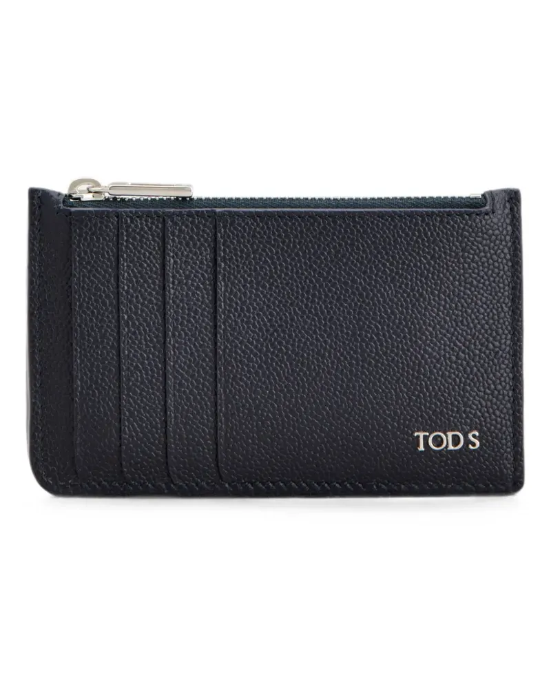TOD'S pebbled leather cardholder - Blau Blau