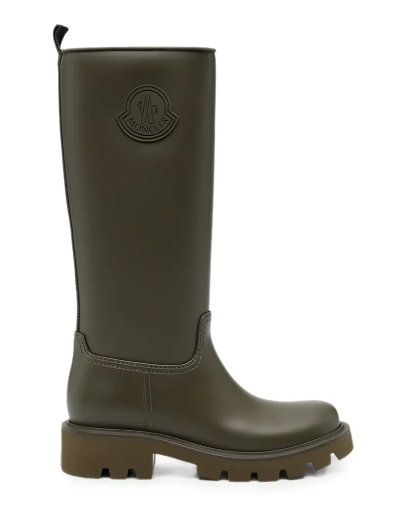 Moncler Kickstream Regenstiefel mit Logo-Patch - Grün Grün