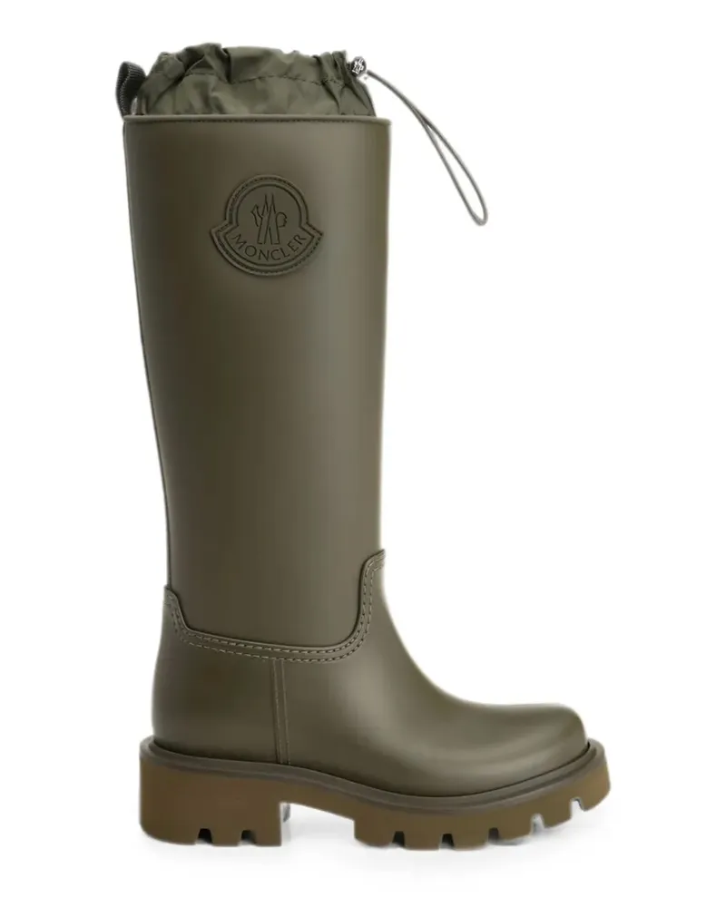 Moncler Kickstream Regenstiefel mit Logo-Patch - Grün Grün