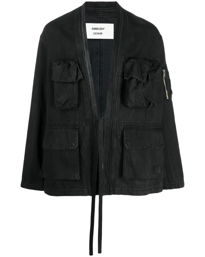 AMBUSH Jeansjacke mit Gürtel - Schwarz Schwarz