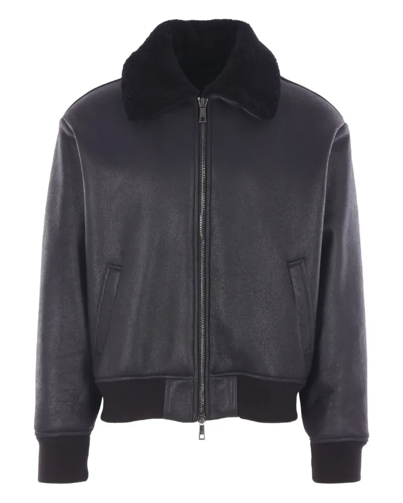 Giorgio Brato Leather jacket - Schwarz Schwarz