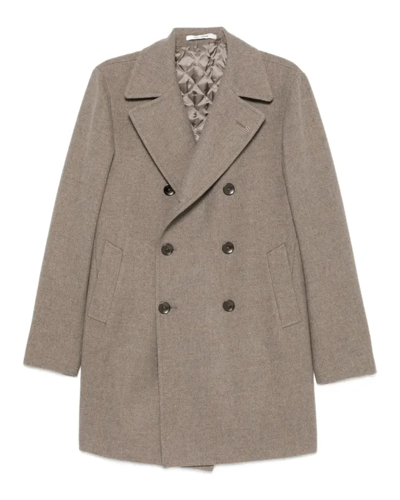 Tagliatore flap-pocket double-breasted coat - Braun Braun