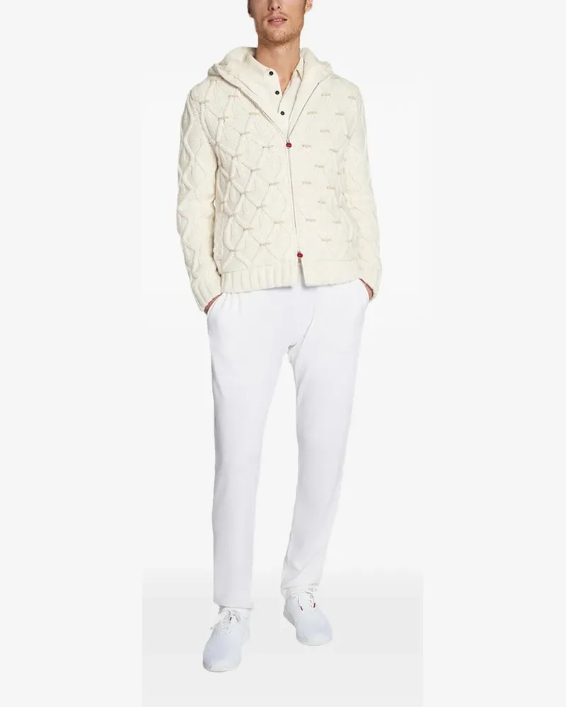 Kiton Jogginghose aus Kaschmir mit Kordelzug - Weiß Weiß
