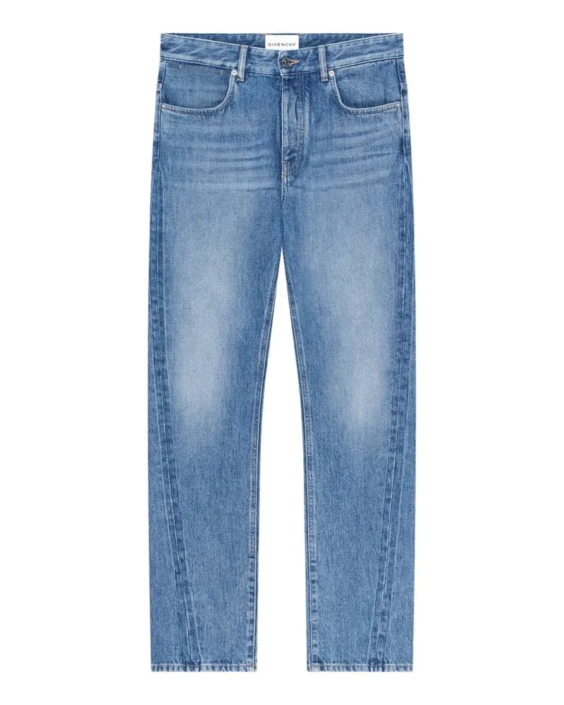 Givenchy Ausgeblichene Couture Seam Straight-Fit-Jeans - Blau Blau