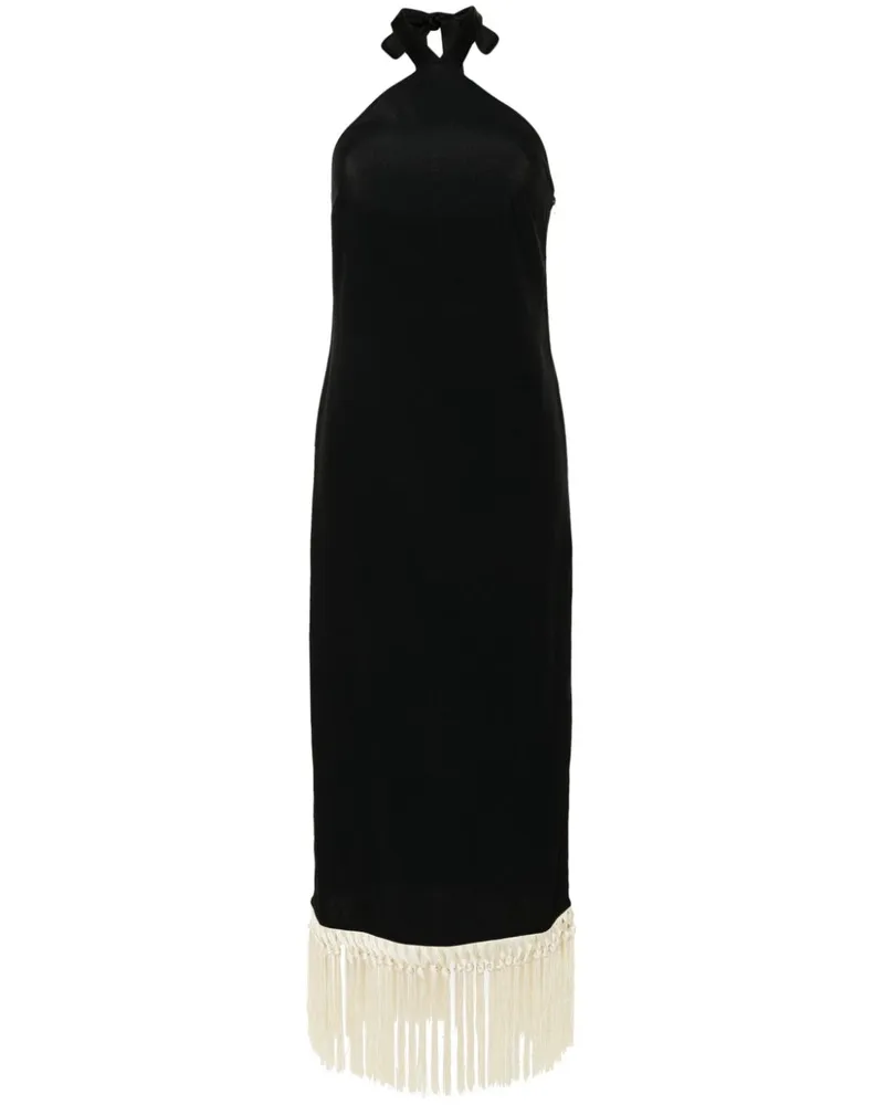 Taller Marmo Midikleid mit Neckholder - Schwarz Schwarz